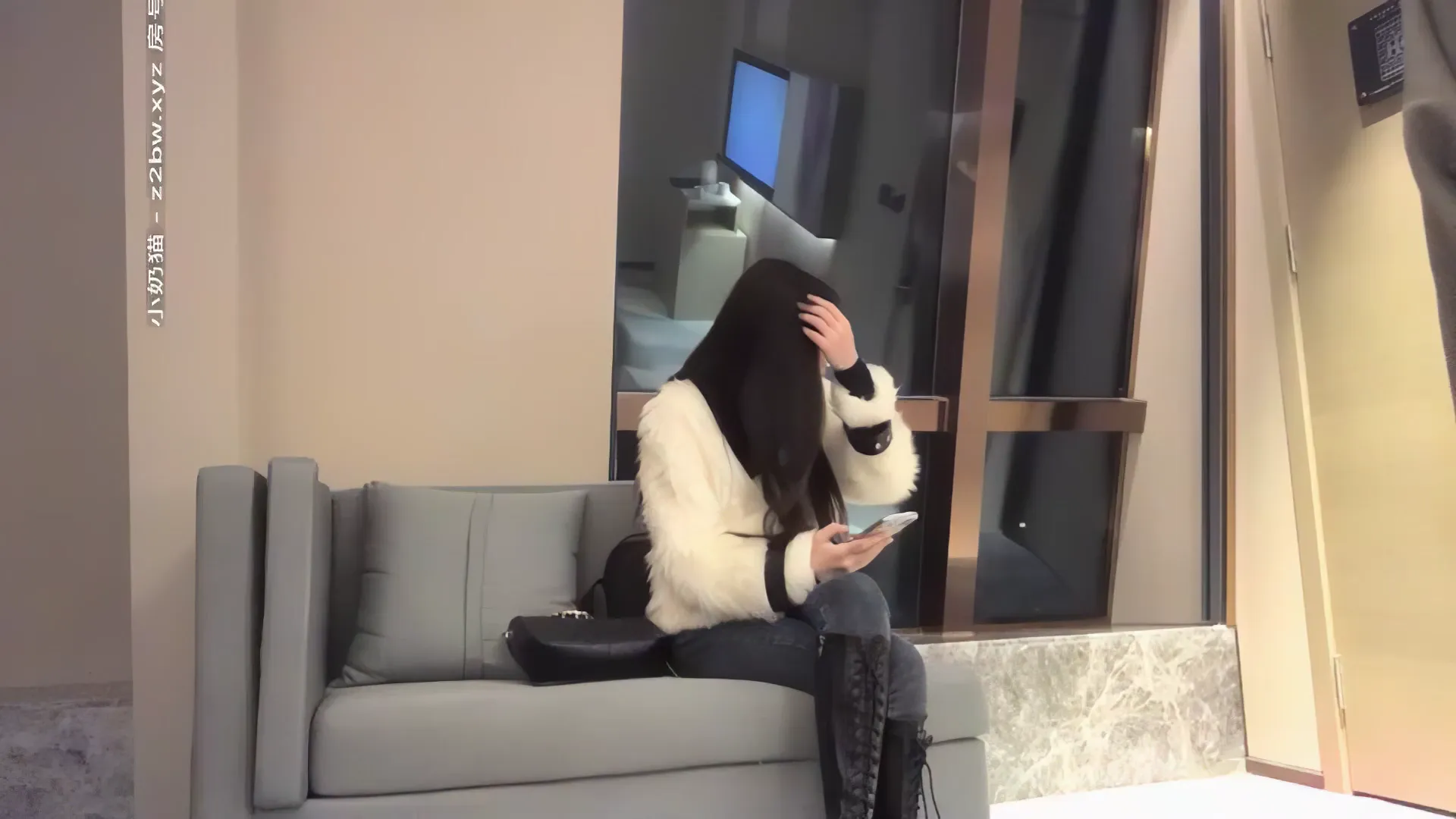 牛仔裤甜美上位骑坐侧入